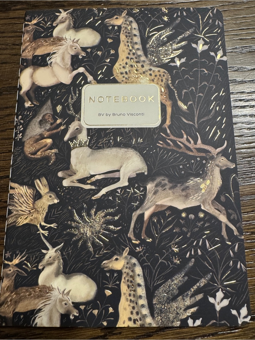 3 for $15 BV by Bruno Visconti A5 Journal Fauna Fantasy Gold Foil NEW